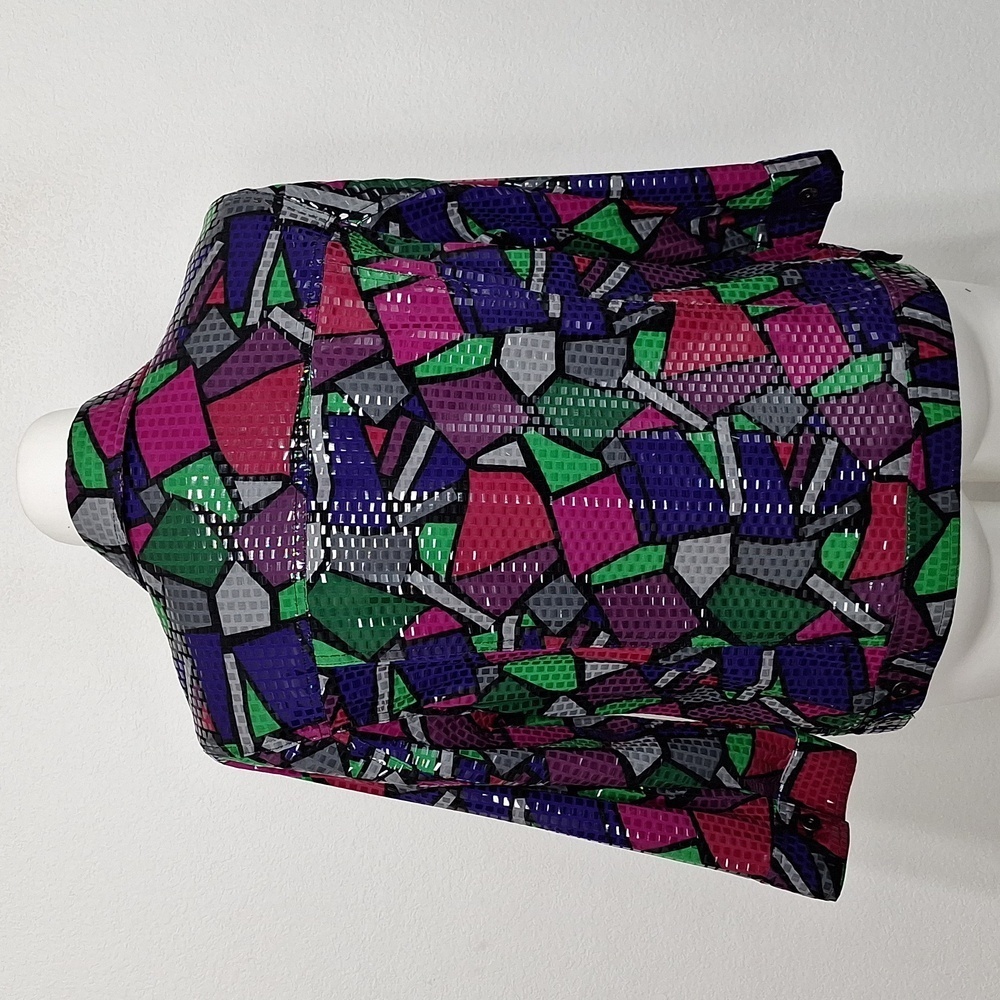 Ruby Rd. Multicolor Retro Artsy Button Front Colo… - image 8